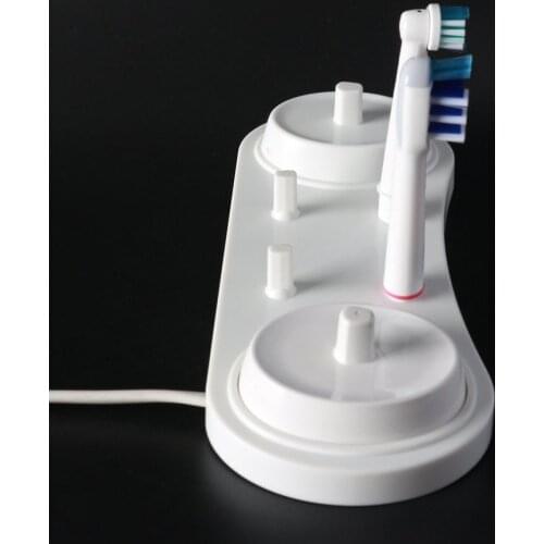 ICOCO Electric Toothbrush Holder Bracket White 2 Toothbrush Stander Base Support Holder 4 Tooth Brush Heads Base 1 Charger Hole
