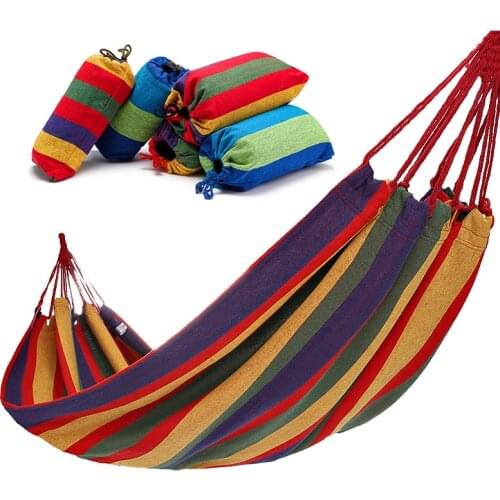 Double Wide Thick Canvas Hammock Portable Hammock Outdoor outdoor camping Garden Swing Hanging Chair