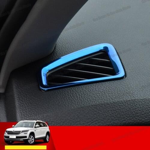 Lsrtw2017 for Skoda Kodiaq Car Central Control Dashboard Vent Frame Trims Interior Accessories Chrome 2016 2017 2018 2019 2020