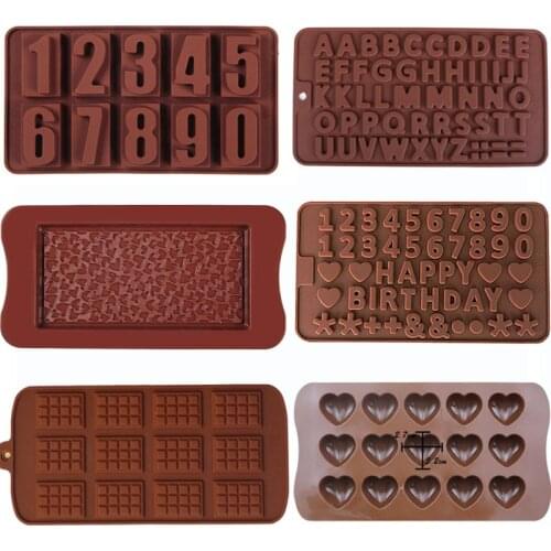 New Silicone Chocolate Mold 29 Shapes Chocolate baking Tools Non-stick Silicone cake mold Jelly and Candy Mold 3D mold DIY best