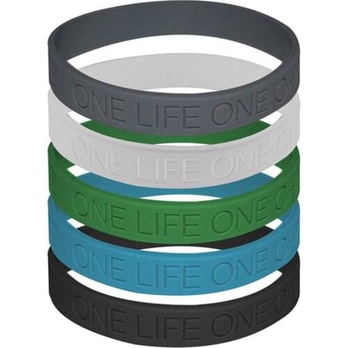 New Fashion Unisex Life Never Give Up My Promise To Power Sports Silicone Bracelet Wristband Christmas Gift