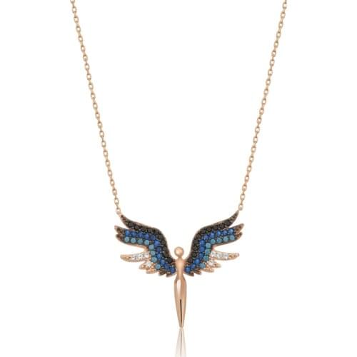 New Season Silver Michael Angel Necklace 925 Sterling Elegant necklace gift girl sister girl friend showy accessories