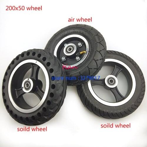 200x50 soild wheel 200x50 air wheel Electric Scooter Tyre Wheel Hub 8" Scooter Tyre Inflation Electric Aluminium Alloy Wheel