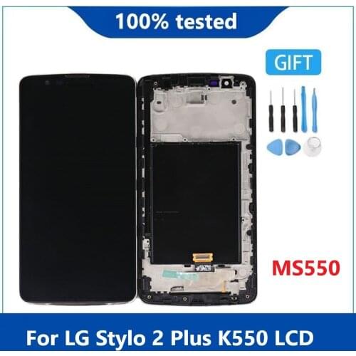Original For 5.7" LG Stylo 2 Plus 4G K550 MS550 LCD Display Screen With Touch Screen Digitizer Assembly For LG K550 with Frame
