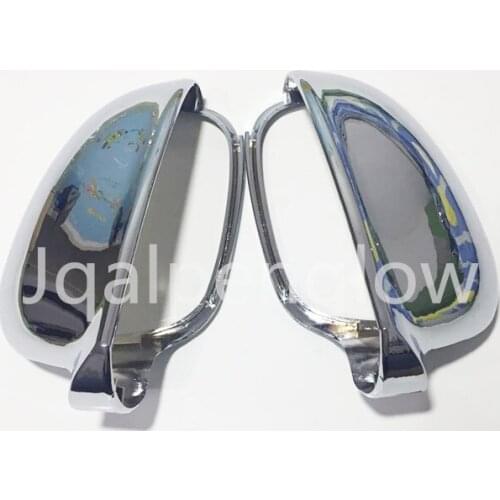 Pair Rearview Mirror Case Side Mirror Chrome Matt Cover 1K0857537 1K0857538 For VW Jetta 5 Golf MK5 06-09
