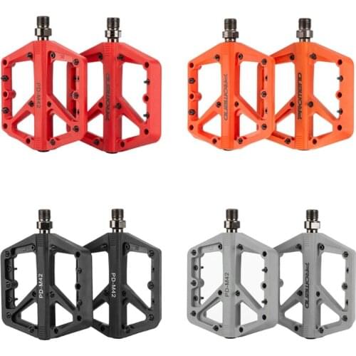 Pro-mend Bicycle Pedal PD-M42 Mountain Bike Lightweight Nylon Fiber Palin Pedal Platform Pedals for BMX MTB