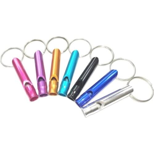 Outdoor Camping Travel Survival Equipment Aluminum Alloy Metal Training Aids Parrot Bird Pigeon Pet Whistle 5pc/lot