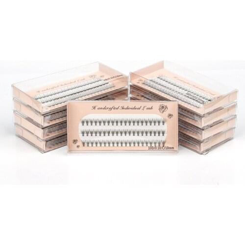 6 Cases Lot Natural Eyelash Extension 0.1mm individual eyelashes C curl 8 10 12mm lashes individual lashes Soft Faux Cils