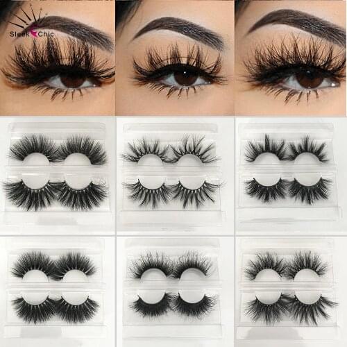 25mm Lashes Mink 1 Pair Long Thick False Eyelashes Extension Wholesale Dramatic Fake Lashes Packaging Vendors Full Strip Eyelash