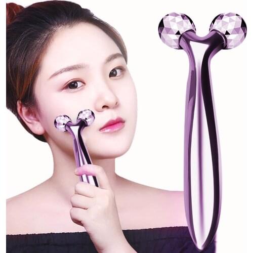 3D Facial Roller Massager Compact Pro Thin Face Massage 360 Degree Rotation Full Body Massager Wrinkle Remover Face Lift Tools