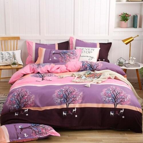 Luxury Floral Series Bedding Sets 3/4 Pieces (Duvet Cover + Bed Sheets + Pillowcases) Single Full Queen King Size Bed Cover Sets