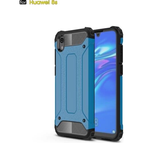 Silicone Shockproof Slim Hard Tough Rubber Hybrid Armor Case for Huawei Enjoy 8s Hybrid Rugged Back Cover