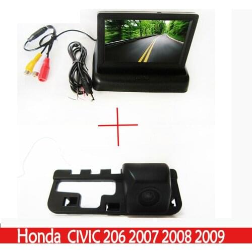 High Resolution 4.3" Color TFT LCD Folding Car Parking Assistance Foldable Car Monitor With RearView car Camera FOR Honda CIVIC