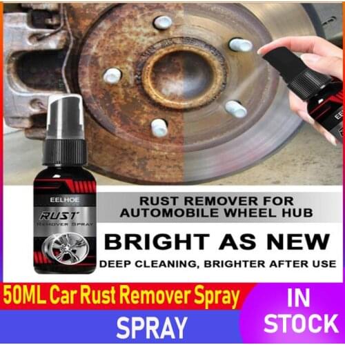 50ML Car Rust Remover Spray Metal Surface Chrome Paint Car Maintenance Iron Powder Cleaning Super Rust Remover Multi-Purpose