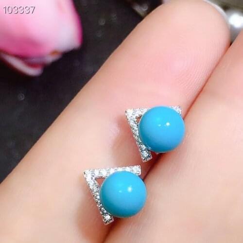 Wedding Best Gift Turquoise Earring Natural And Real 925 sterling silver Turquoise Earring