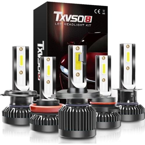 GrandEver Universal Car Accessories 80W 8000LM Car Haedlight H4 H7 H1 LED H8 H9 H11 6000K Auto fog Light 12V LED Bulb