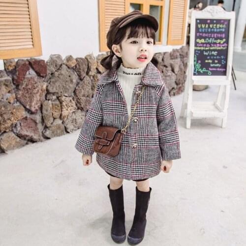Camel Jacket Winter Spring Coat Outerwear Top Children Clothes School Kids Costume Teenage Girl Clothing Woolen Cloth High Quali