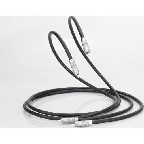 Viborg VA803 High-End Pure Solid Silver Premium Audio Interconnect Cable Phono to Phono Stereo Analogue Interconnect Cable