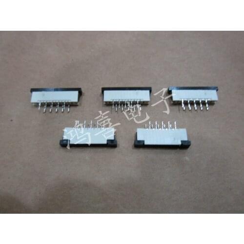 WZSM New 1.25mm pitch 2 pin FFC FPC ribbon cable connector Straight with lock Free Shipping