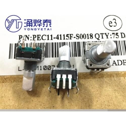 PEC11-4115F-S0018 encoder 18 positioning with push switch 15 shaft length
