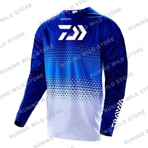 2022 Winter Daiwa Men Long Sleeve Fishing Clothes Fishing Shirt Keep Warm Sweatshirt Jacket Outdoor Sports Fleece Fishing Coat