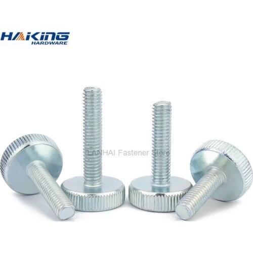 1/5pcs M3 M4 M5 M6 M8 M10 DIN653 GB835 Knurl Flat Head Hand Tighten Thumb Screw Curtain Wall Glass Thumbscrew Adjust Toolless