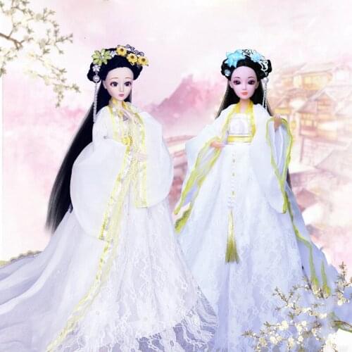 1/6 Scale 30cm Ancient Costume Fairy Princess Doll Joints Body Dress Up Dolls Vinyl Figures Model Children Toys Birthday Gift