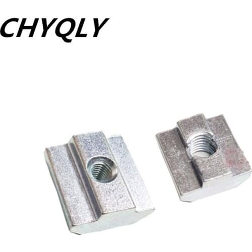 10pcs 40-M4/M5/M6/M8 T Sliding Block Square Nut for 4040 Aluminum Profile Slot Zinc Coated Plate Aluminum connector Accessories