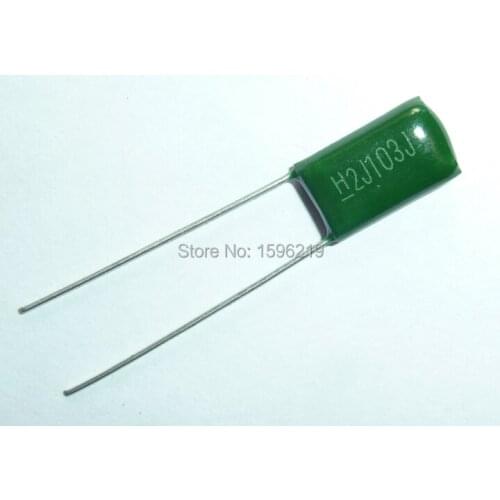 1000pcs Mylar Film Capacitor 630V 2J103J 0.01uF 10nF 2J103 5% Polyester Film capacitor