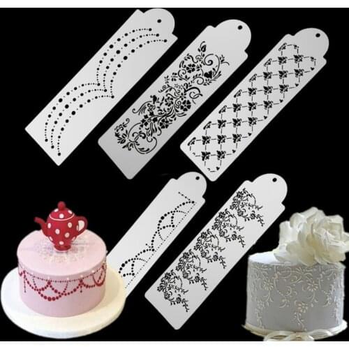 13 models / fondant cake spray pattern cake fancy embossing pattern chocolate fudge hollow out template cake decoration tools