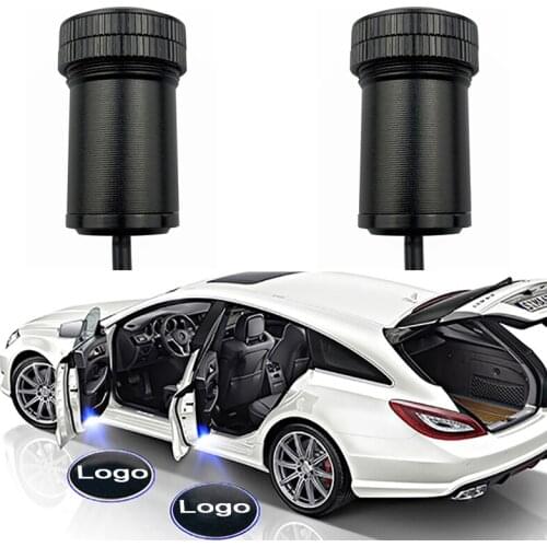 2pcs Universal LED Logo Shadow Projector Courtesy Step Light Welcome Lights Car Door Light Laser Emblem Lamp Kit Car Accessories