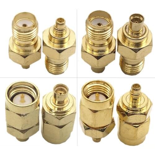2pcs High-quality RF Adapter Socket SMA To MMCX Male plug & Female jack RF Coaxial connector