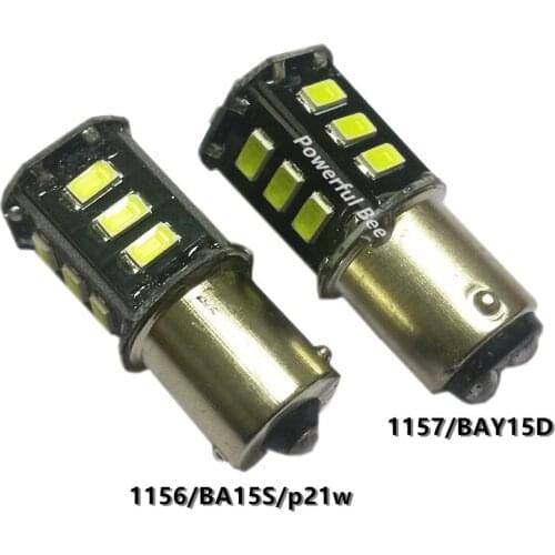 2 x 1157/BAY15D 1156/BA15S/p21w 18SMD 4.5W cold white LED reverse driving brake signal lights bulb for DC12V motorcycle car