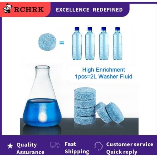 5PCS 1pc=2L Water Car Wiper Solid Fine Seminoma Multifunctional Effervescent Tablet Auto Window Cleaning Car Windshield Cleaner
