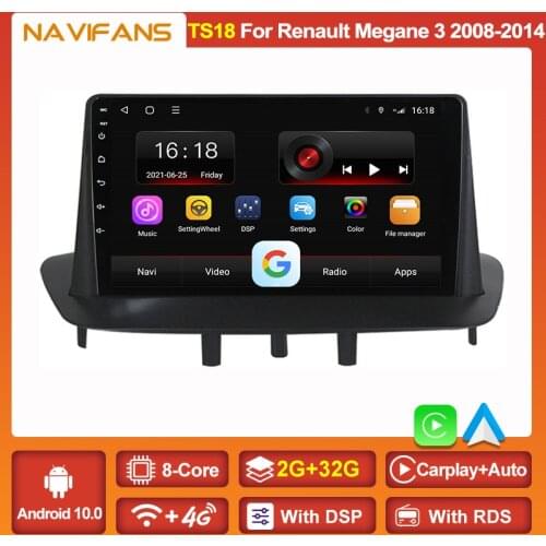 2din 8Core Android 11 Car Stereo For Renault Megane 3 2008 - 2014 Multimedia Video Player Auto Radio Navigation GPS No 2 din dvd