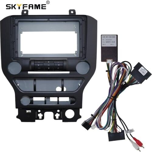 SKYFAME Car Frame Cable CANBUS For Ford Ford Mustang 2015-2020 Android Big Screen Audio Dash Panel Frame Fascias