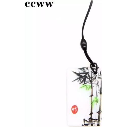 Bamboo Pattern UID S50 1K 13.56MHz Keyfobs Changeable Rewritable NFC Key Fob Badge Token Tag IC Card Fast Shipping