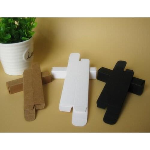 Free DHL 500X 1.7*1.7*12.4cm Mini Size Black White kraft Paper Box For Lipstick Perfume Essential Oil Bottle Storage valve tubes