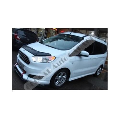 For Ford Connect Front Bumper Attachment Lip 2005-2020 Piano Glossy Black Splitter Diffuser Universal Spoiler Bumper