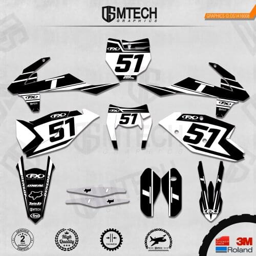 DSMTECH Customized Team Graphics Backgrounds Decals 3M Custom Stickers For KTM 2017-2019 EXC 2016-2018 SXF 008