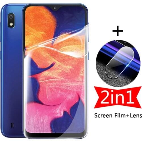 2 in 1 Screen Hydrogel Film for Samsung Galaxy A10 A10e A10s M10 A 10 e s 10e 10s 1 0 Camera Lens Protector Not Protective Glass