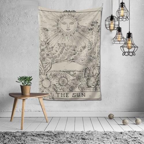 Tapestry Mandala Bedspread Cover Blanket Tapestry 95x73CMThrow Tapestries Tarot Card