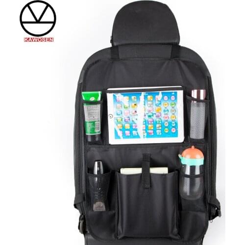 KAWOSEN 600D Oxford Car Back Seat Organizer Adjustable Backseat Storage Bag Net High Capacity Multi-use Oxford Automobile SBCB05