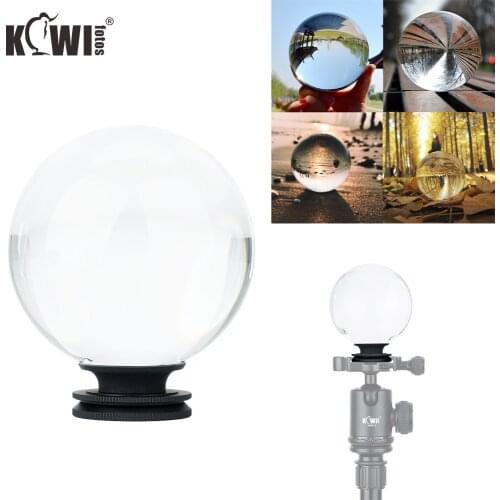 Kiwi 3.15" / 80mm Photography Clear Glass Lens Crystal Ball With Removable 1/4"-20 Female Rhread Stand Crystal Decorative Ball