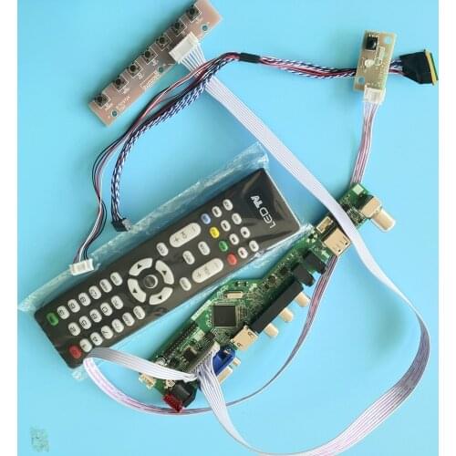 Kit for LP156WH2 TL 1366X768 Remote VGA LCD LED Monitor Controller Board Driver Display 40pin LVDS TV AV Screen Panel HDMI USB