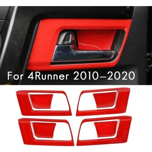 Red Car Inner Inside Door Handle Bowl Cover Trim Decor for 2010-2020 Toyota 4Runner