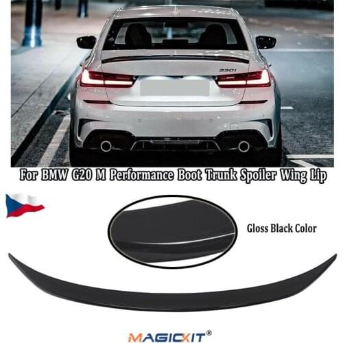 MagicKit For BMW G20 G28 2019-2020 Rear Trunk Spoiler Tail Boot Wing Bodykit Gloss Black