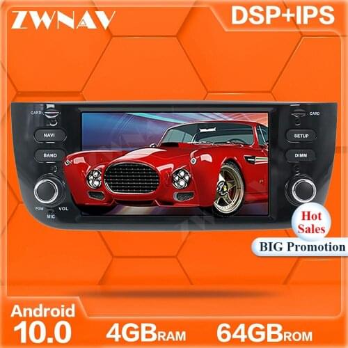 Android 10.0 4G+64G car multimedia player Built-in DSP Radio stereo For Fiat Punto 2009-2015 Linea 2012-2015 GPS Navi Audio unit