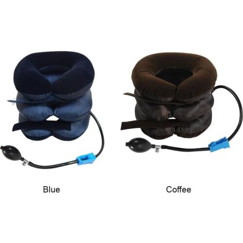 Inflatable Neck Stretcher Support 3 Tubes Thick Air Cervical Traction Medical Devices Orthopedic Massage Pillow Health Care Rel