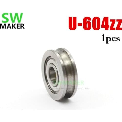 SWMAKER 4*13*4mm 3D printer U604zz bearing extruder guide wheel U groove guide pulley bearing MK8 extruder